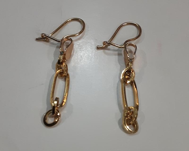 گوشواره زنانه طلا ۱۸ عیار مدل آجری دلفین گلد گالری