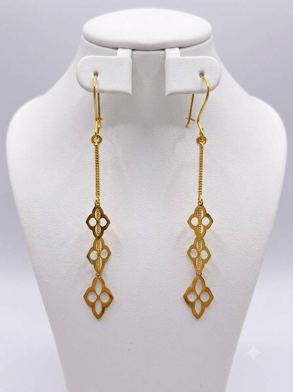 گوشواره طلا ۱۸ عیار گوشواره آویز گالری امیران