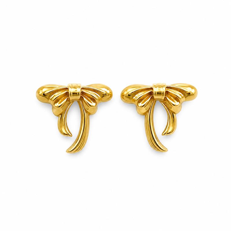 گوشواره طلا ۱۸ عیار گوشواره پاپیون گالری زرنوش