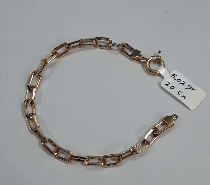دستبند طلا ۱۸ عیار مدل زنجیری ۲ (هرمس) دلفین گلد گالری