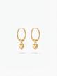 گوشواره طلا ۱۸ عیار گوشواره حلقه ای با اویز قلب گالری بابل طلا