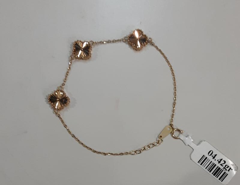 دستبند زنانه طلا ۱۸ عیار مدل ونکلیف 19cm دلفین گلد گالری