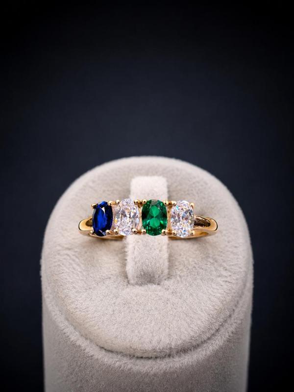 انگشتر زنانه طلا ۱۸ عیار انگشتر نگین دار دارا گالری