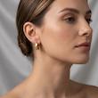گوشواره زنانه طلا ۱۸ عیار گوشواره حلقه ای بدون اجرت گالری طلای رز