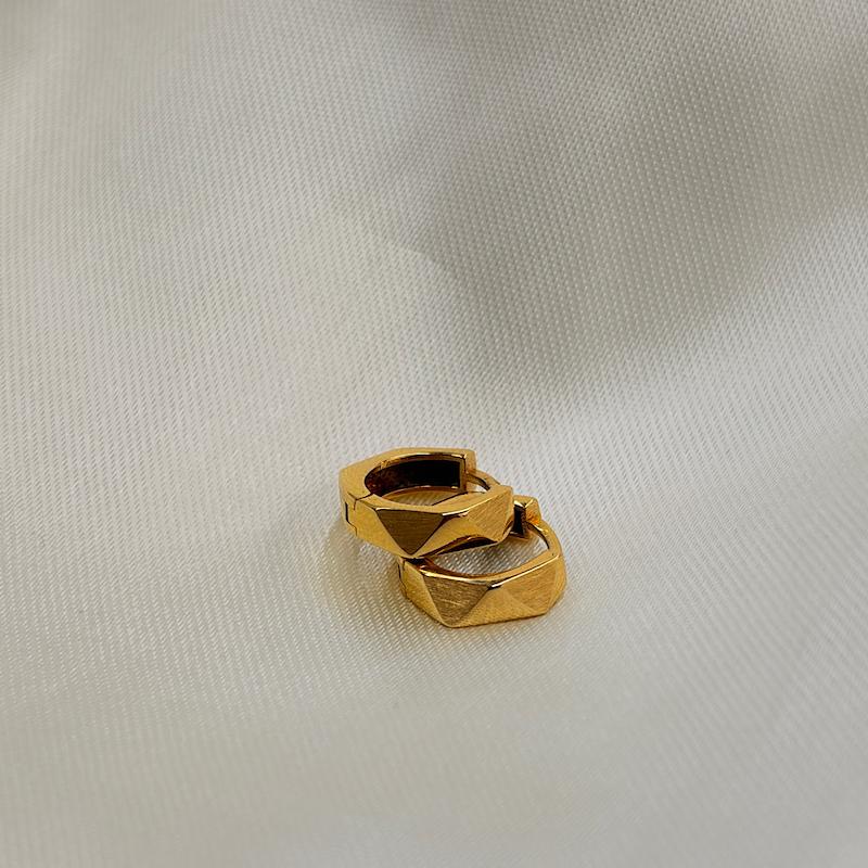 گوشواره زنانه طلا ۱۸ عیار گوشواره حلقه ای بدون اجرت گالری طلای رز