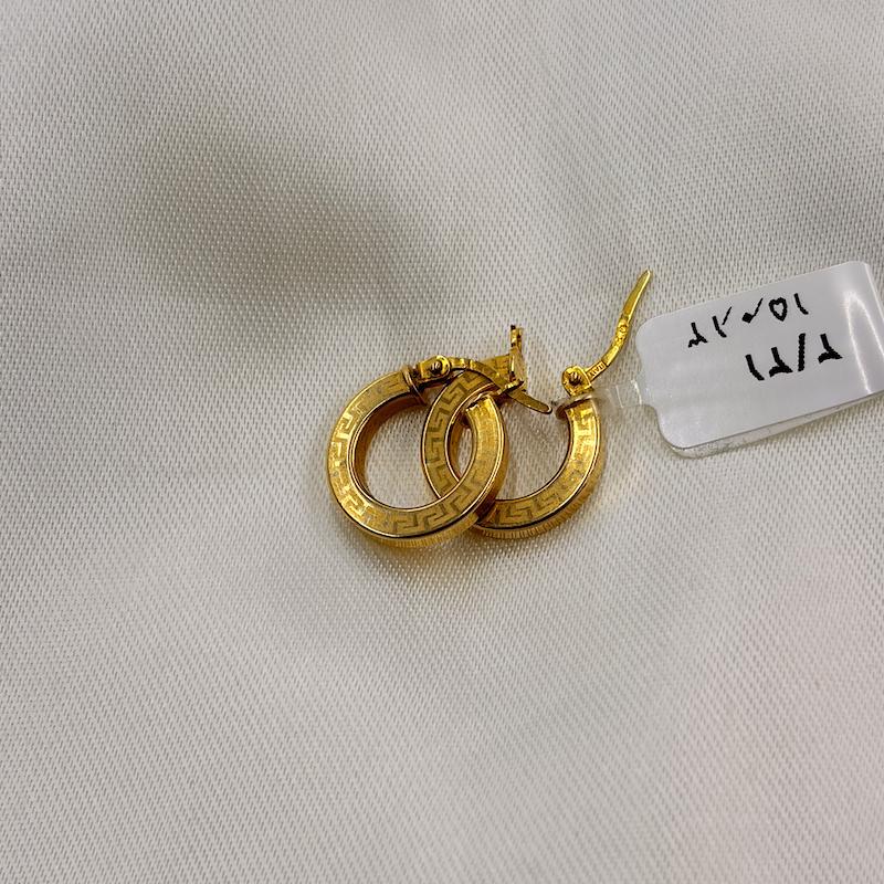 گوشواره زنانه طلا ۱۸ عیار گوشواره ورساچ بدون اجرت گالری طلای رز
