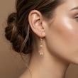 گوشواره زنانه طلا ۱۸ عیار گوشواره آویز بدون اجرت گالری طلای رز