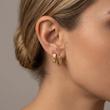 گوشواره زنانه طلا ۱۸ عیار گوشواره حلقه ای بدون اجرت گالری طلای رز
