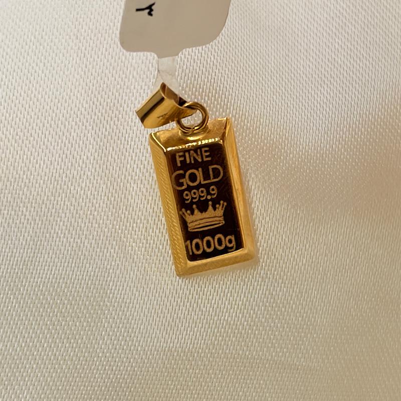 آویز طلا ۱۸ عیار آویز شمش گالری طلای رز