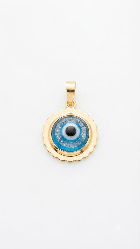 آویز زنانه طلا ۱۸ عیار چشم نظر گالری طلای اصیلا