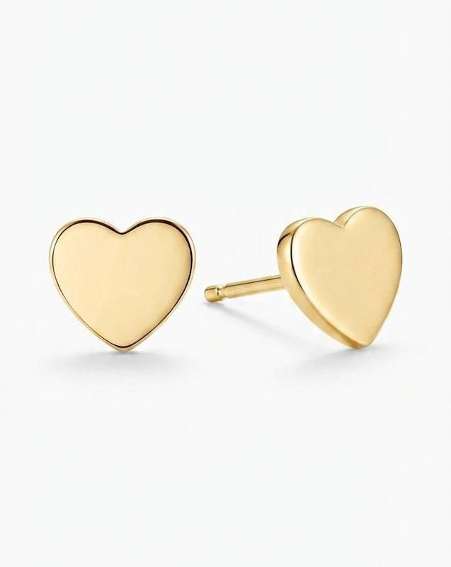 گوشواره زنانه طلا ۱۸ عیار مدل قلبی اپال گلدگالری