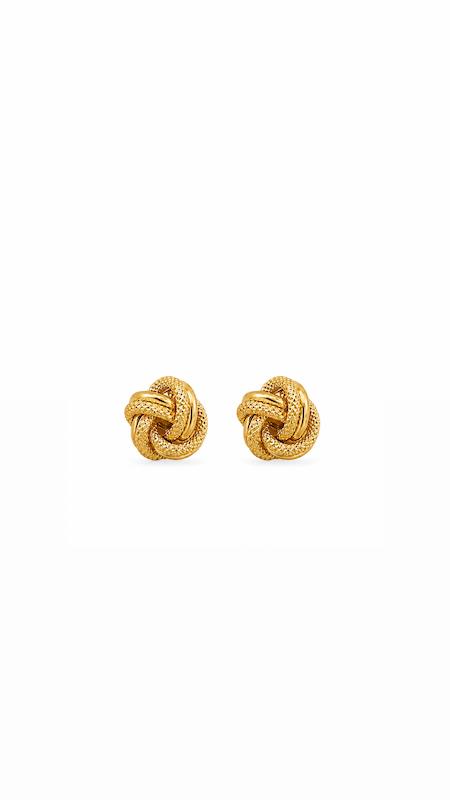 گوشواره زنانه طلا ۱۸ عیار گوشواره گره طلای نیاکی