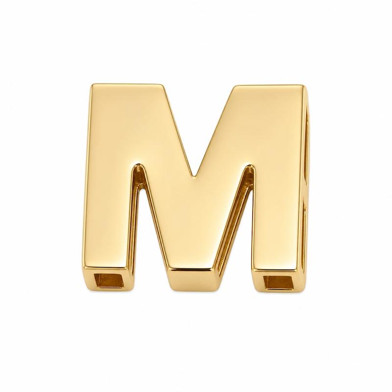 آویز زنانه طلا ۱۸ عیار آویز حرف M گالری طلای دایانا