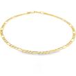دستبند زنانه طلا ۱۸ عیار فیگارو سوپر لایت سانل گلد
