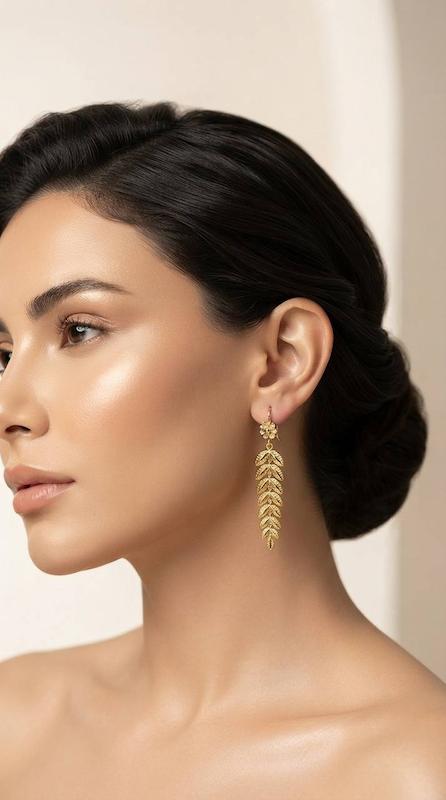 گوشواره زنانه طلا ۱۸ عیار گوشواره طرح خوشه گالری طلا و جواهر ایران