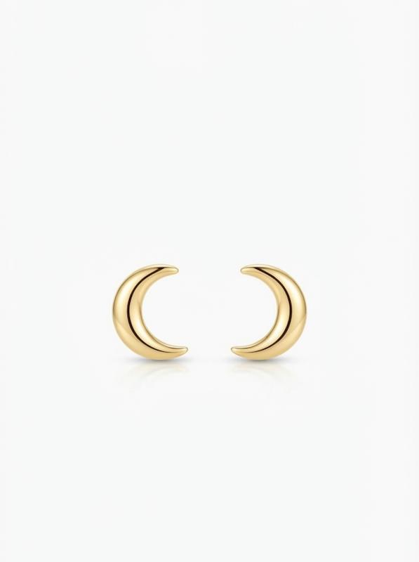گوشواره زنانه طلا ۱۸ عیار ماه دارا گالری