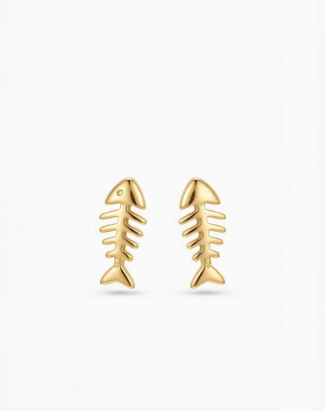 گوشواره زنانه طلا ۱۸ عیار تیغ ماهی دارا گالری