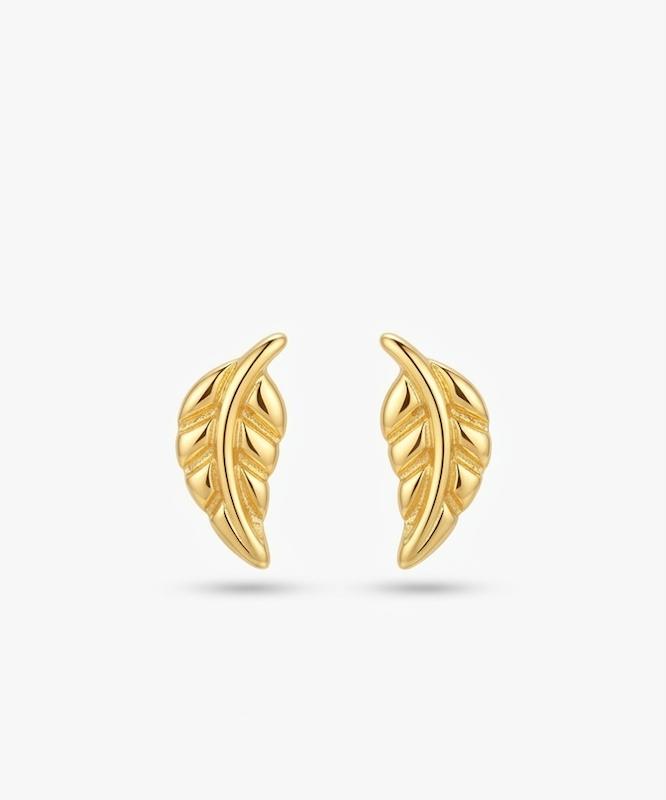 گوشواره زنانه طلا ۱۸ عیار برگ دارا گالری