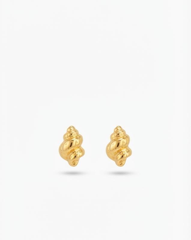 گوشواره زنانه طلا ۱۸ عیار صدف مارپیچ دارا گالری