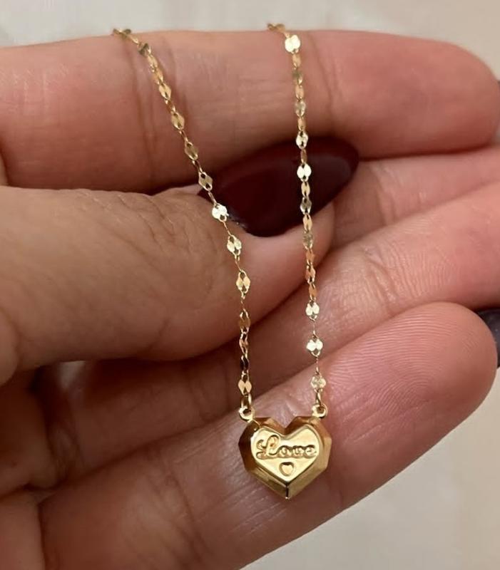 گردنبند زنانه طلا ۱۸ عیار گردنبند استار قلب love گالری کاژه گلد