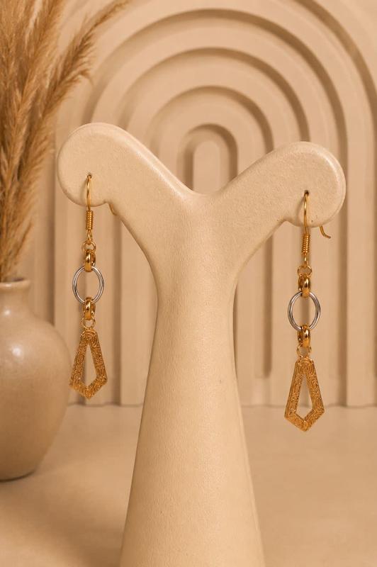 گوشواره زنانه طلا ۱۸ عیار گوشواره جی تاش گالري ثابت نژاد