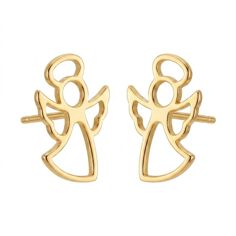 گوشواره زنانه طلا ۱۸ عیار گوشواره فرشته گالری طلا و جواهر مریم