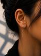 گوشواره زنانه طلا ۱۸ عیار گوشواره کرلی طلای کالین