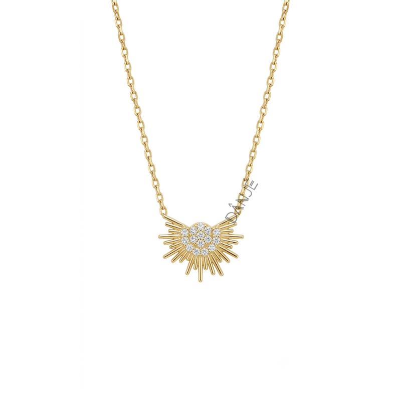 گردنبند زنانه طلا ۱۸ عیار گردنبند مینیمال خورشید گالری طلای دانژه