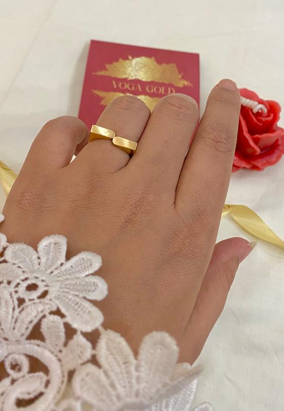 انگشتر زنانه طلا ۱۸ عیار صبا (سایز ۵۵) VoGa GOLD