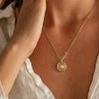 گردنبند زنانه طلا ۱۸ عیار گردنبند زحل گالری طلای دانژه