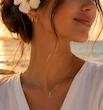 آویز طلا ۱۸ عیار مدال حروف لاتین B با مینا و تاج گالری طلا شاینی