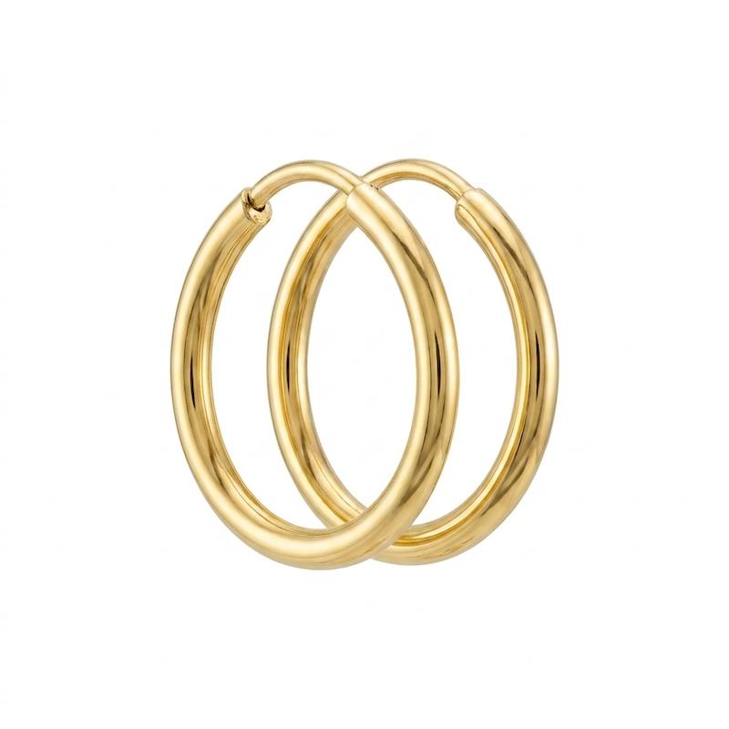 گوشواره زنانه طلا ۱۸ عیار گوشواره حلقه ای فندق