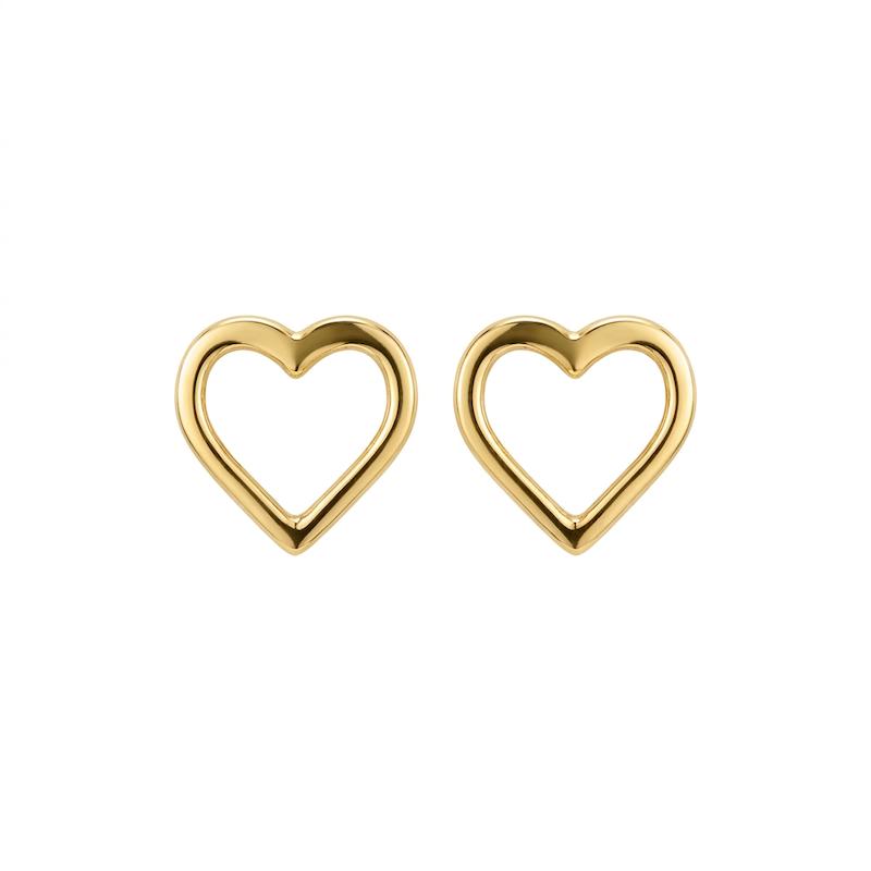 گوشواره زنانه طلا ۱۸ عیار گوشواره میخی قلب گالری طلای صحرا