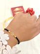 دستبند زنانه طلا ۱۸ عیار مینیمال گل VoGa GOLD
