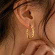 گوشواره زنانه طلا ۱۸ عیار گوشواره حلقه ای توویست گالری طلای دانژه
