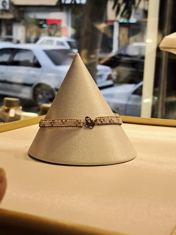 دستبند بچگانه طلا ۱۸ عیار طرح روح آینه‌ای گالری انارکی