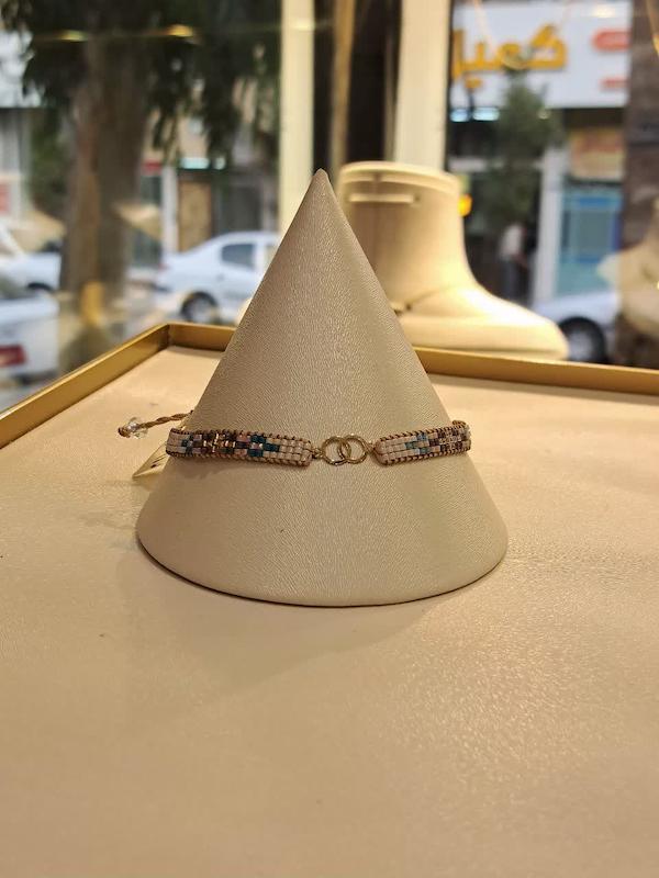 دستبند بچگانه طلا ۱۸ عیار طرح رینگ آینه‌ای گالری انارکی