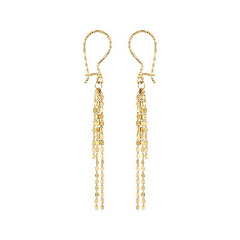 گوشواره طلا ۱۸ عیار گوشواره شرابه ای گالری سها