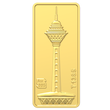شمش طلا 24 عیار مدل طلای محمد طرح برج میلاد کد SM700 مدوگلد