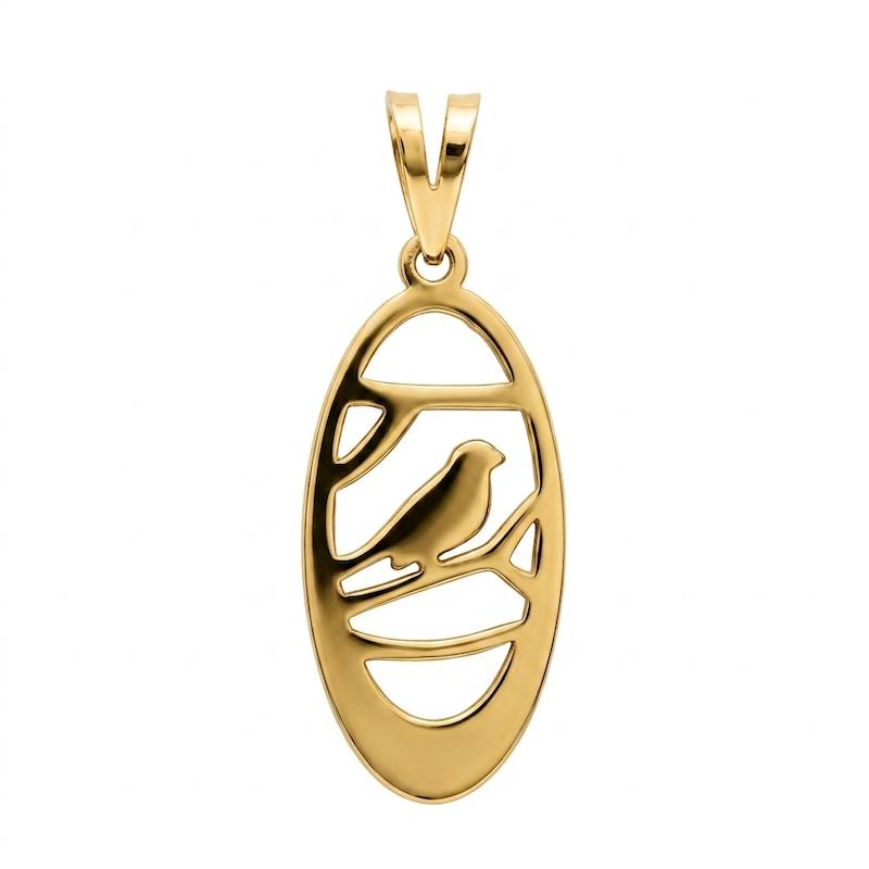 آویز زنانه طلا ۱۸ عیار قناری گالری طلای ایرانه