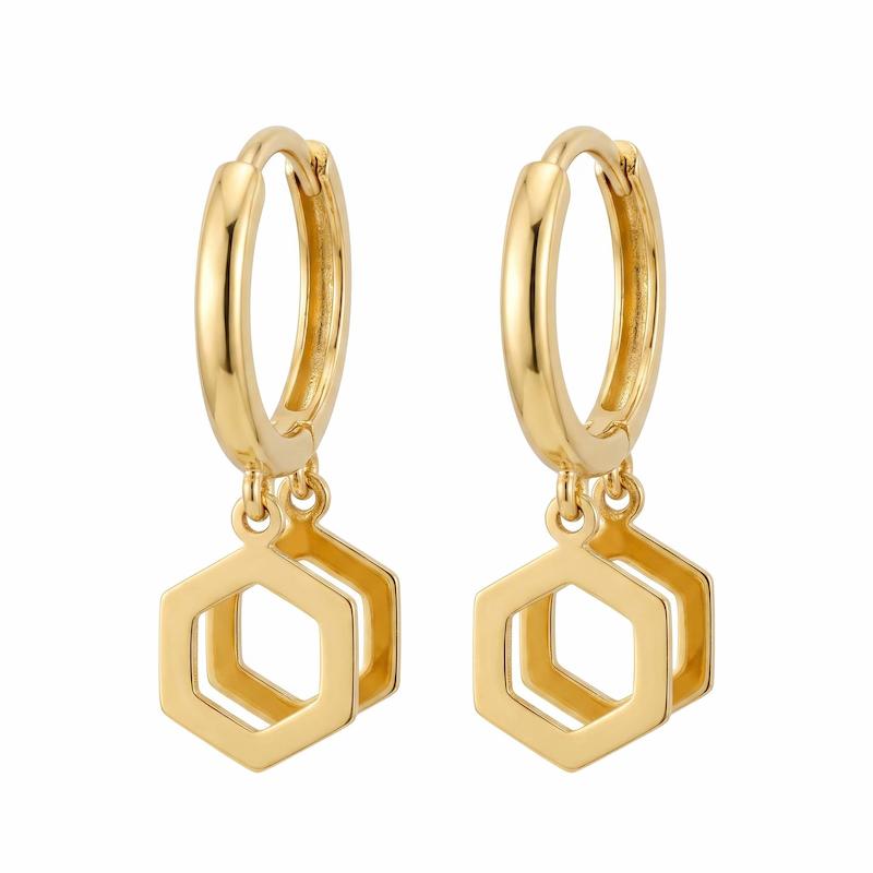 گوشواره زنانه طلا ۱۸ عیار گوشواره صادقی فاضل