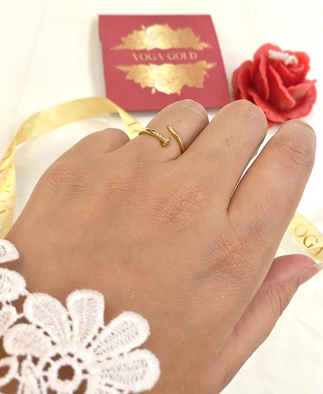 انگشتر زنانه طلا ۱۸ عیار کارتیه میخ (سایز ۵۳-۵۴) VoGa GOLD