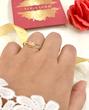 انگشتر زنانه طلا ۱۸ عیار گل صورتی (سایز ۵۶) VoGa GOLD