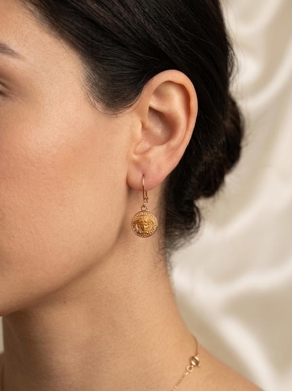گوشواره طلا ۱۸ عیار گوشواره ورساچ بدون اجرت گالری طلای رز
