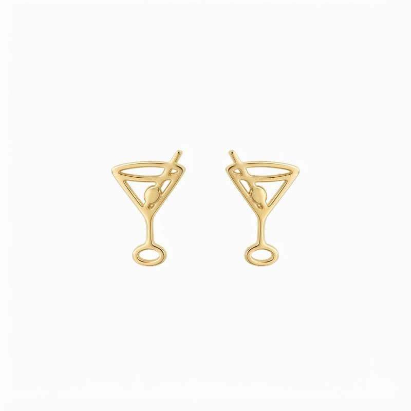 گوشواره زنانه طلا ۱۸ عیار مارتینی گالری طلای فروهر