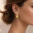 گوشواره زنانه طلا ۱۸ عیار گوشواره چیپسی اسکوئر گالری طلای دانژه