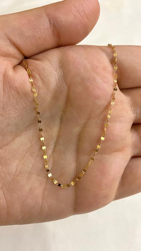 زنجیر زنانه طلا ۱۸ عیار پولکی استار ( ۴۲ سانتی‌متر) VoGa GOLD