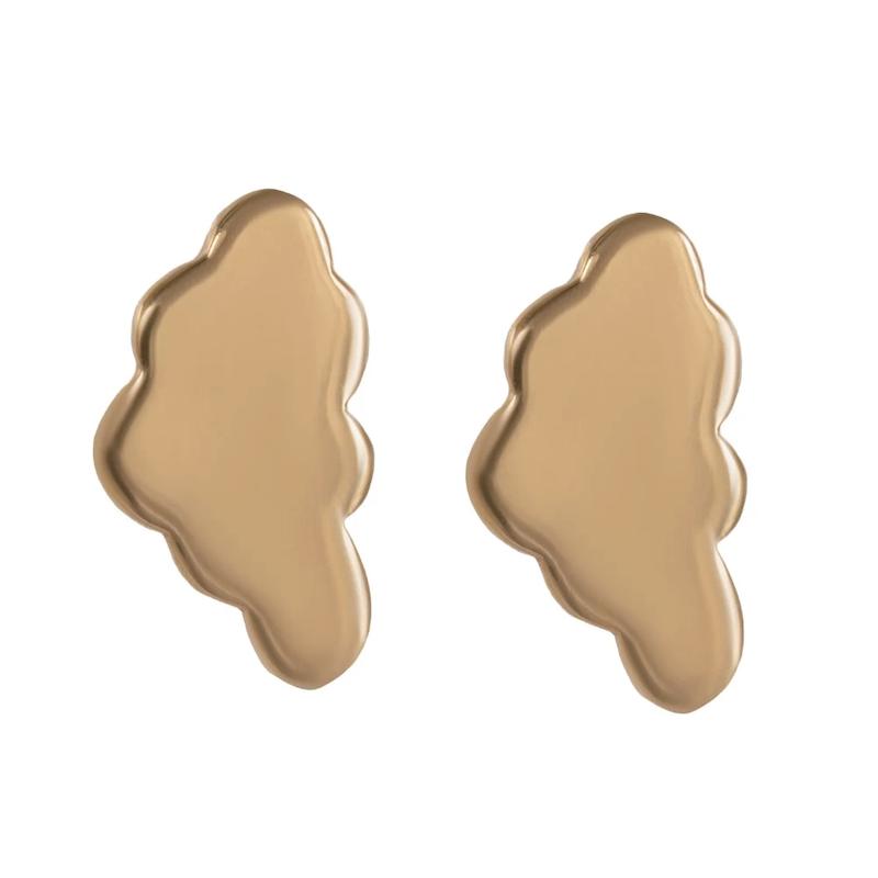 گوشواره زنانه طلا ۱۸ عیار گوشواره میخی طرح بال فرشته گالری طلای یمنا
