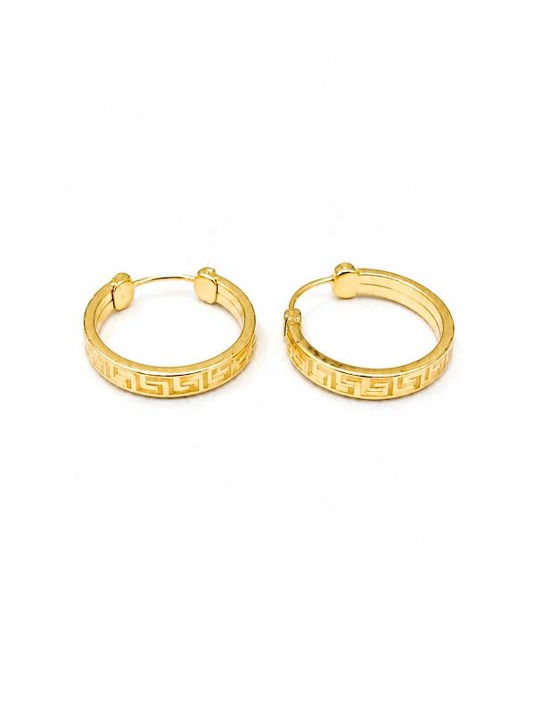 گوشواره زنانه طلا ۱۸ عیار حلقه ای مدل ورساچه لی لی گلد