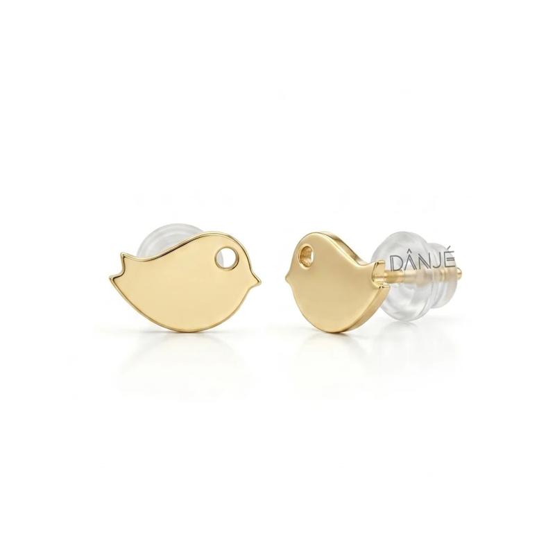 گوشواره بچگانه طلا ۱۸ عیار گوشواره ی چیکا گالری طلای دانژه